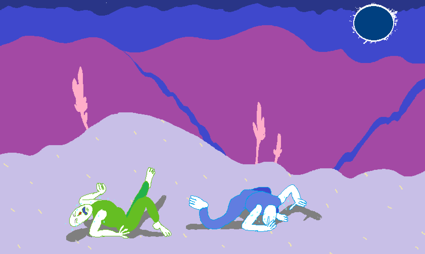 "Ecstatic Writhing in the Desert to Celebrate a Lunar Eclipse"