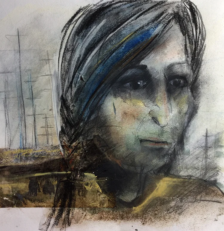 Shadow Girl Painting - Barbara Swanner | TheSwanLab.com