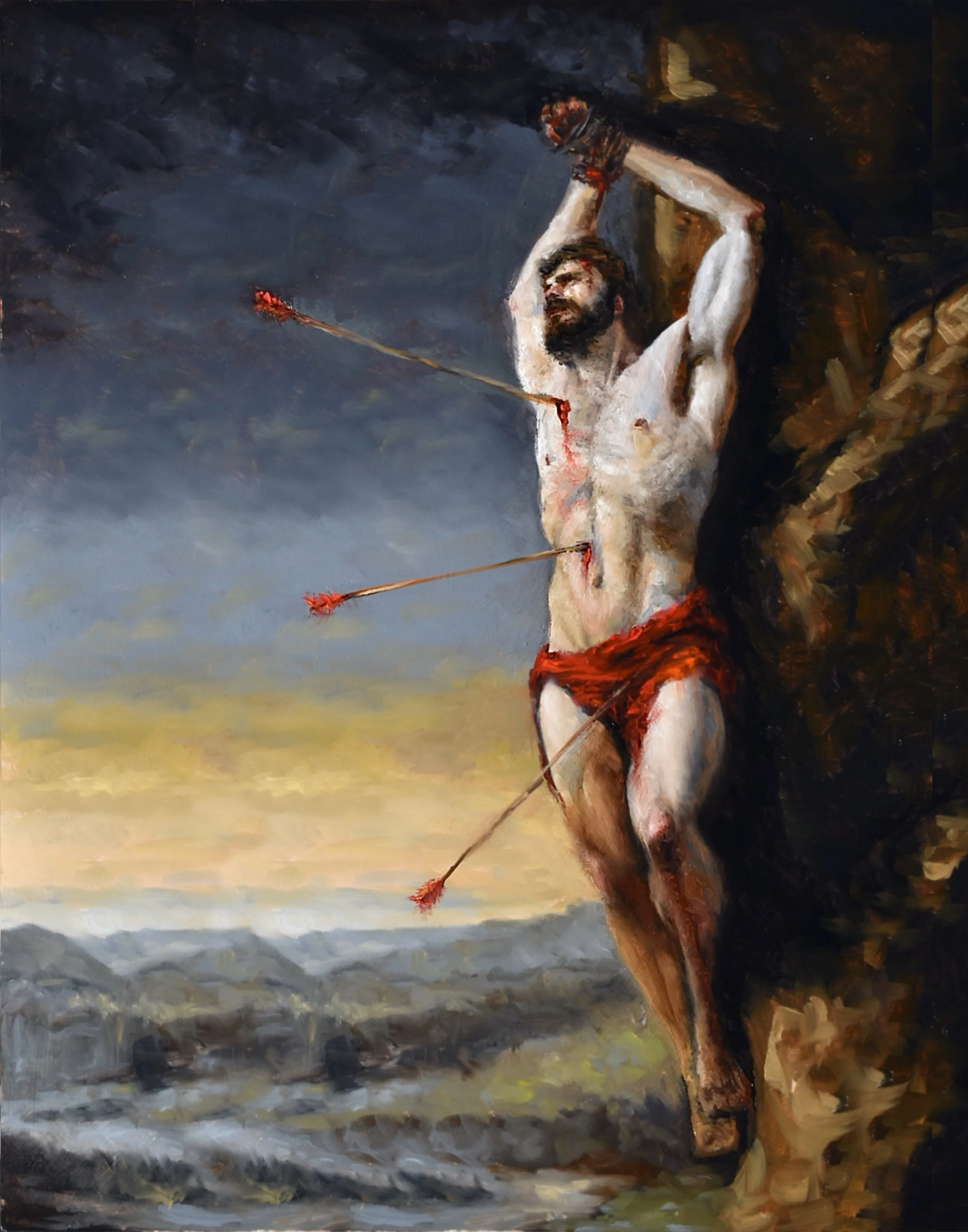 Saint Sebastian print on paper