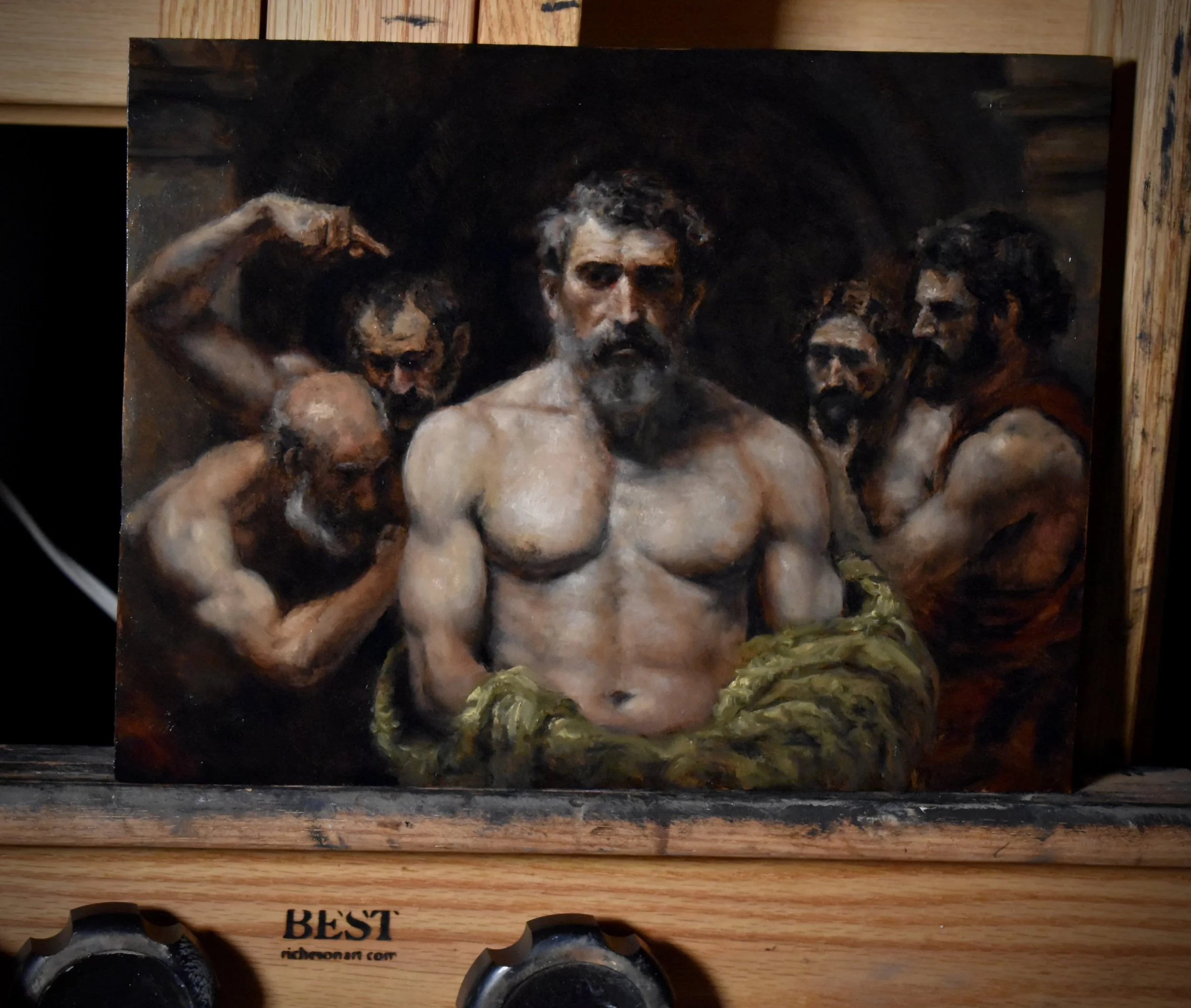 “Gossiping Men” 9x12