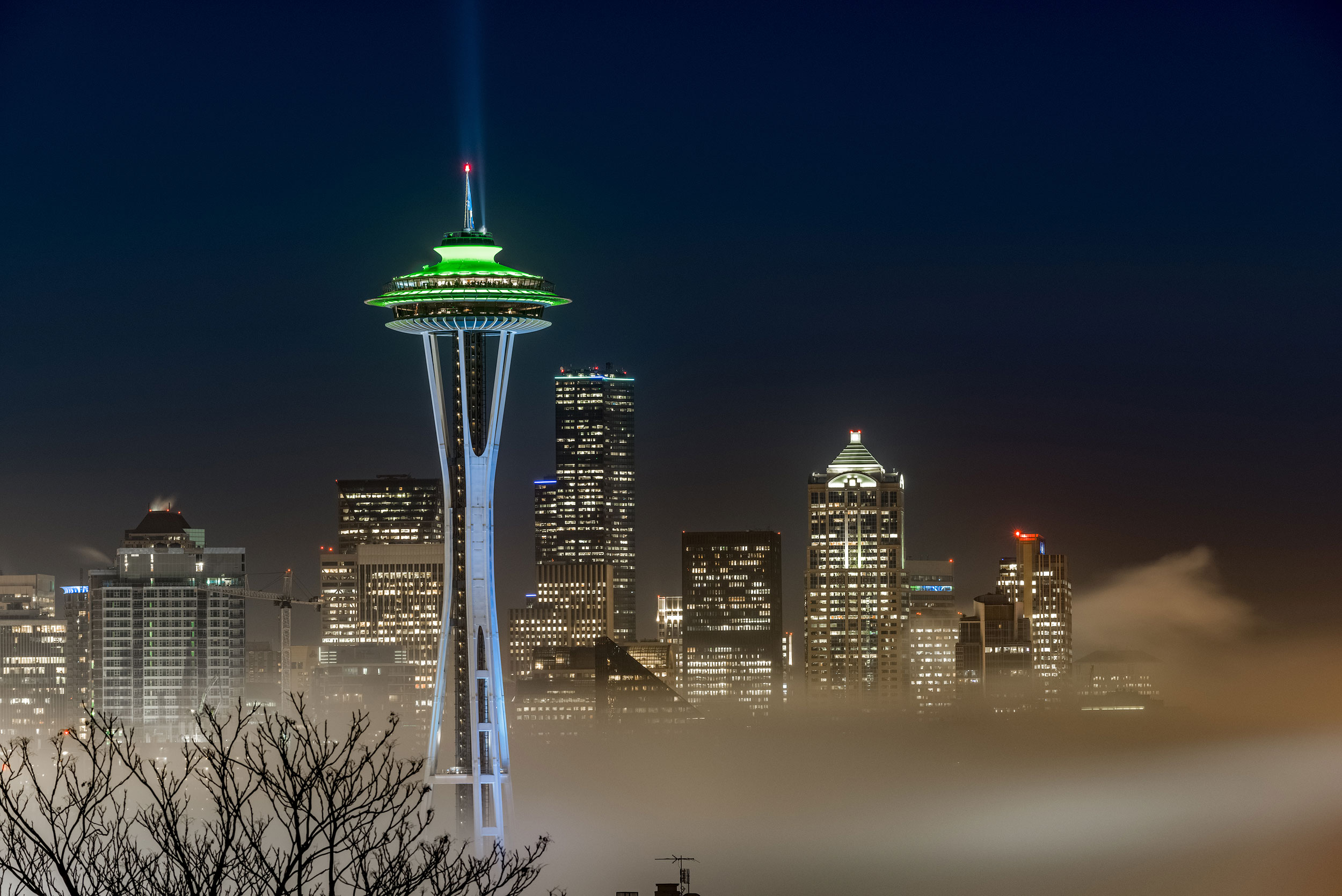 Seattle Foggy Night
