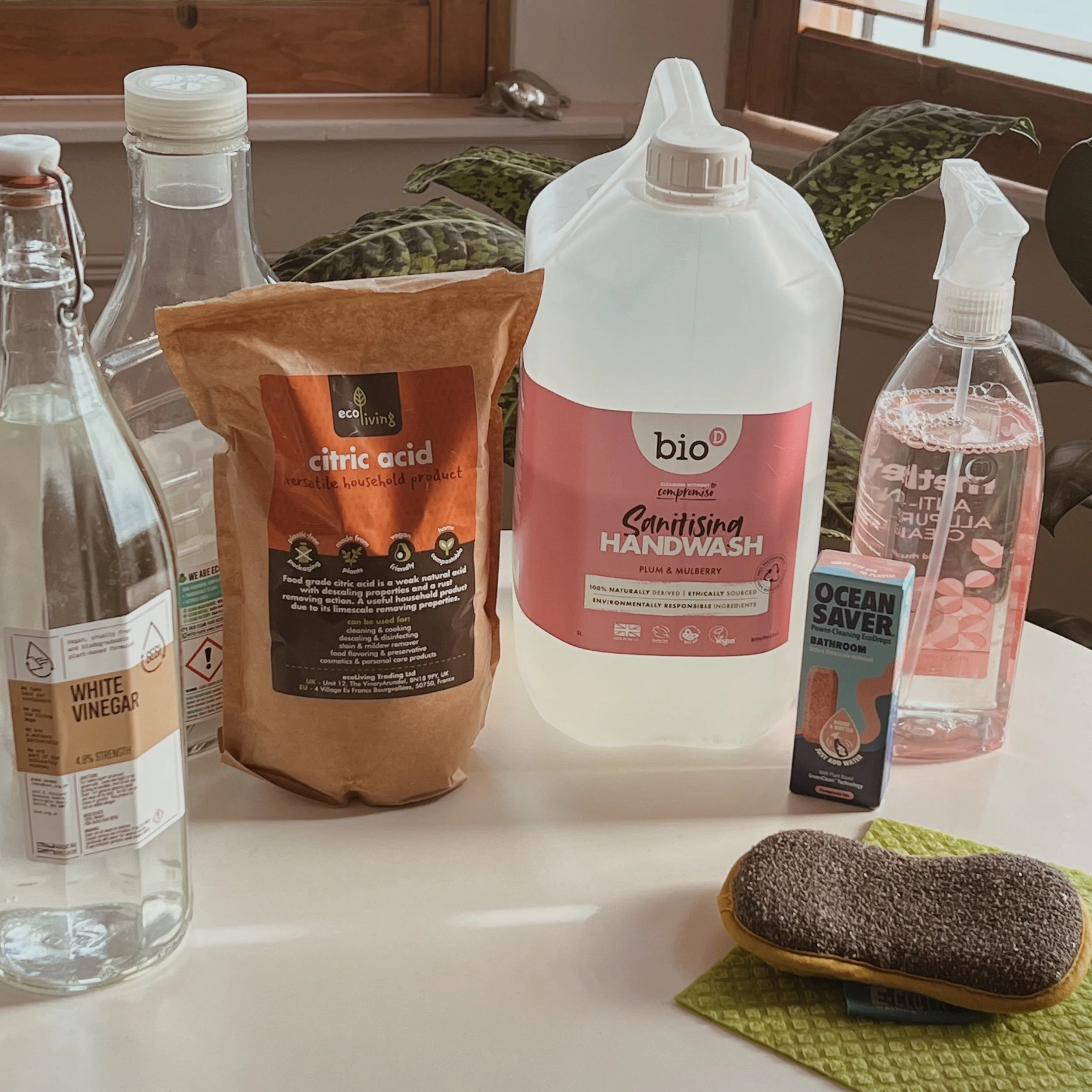 View of eco friendly cleaning, planet-friendly products, eco lifestyle, eco ...