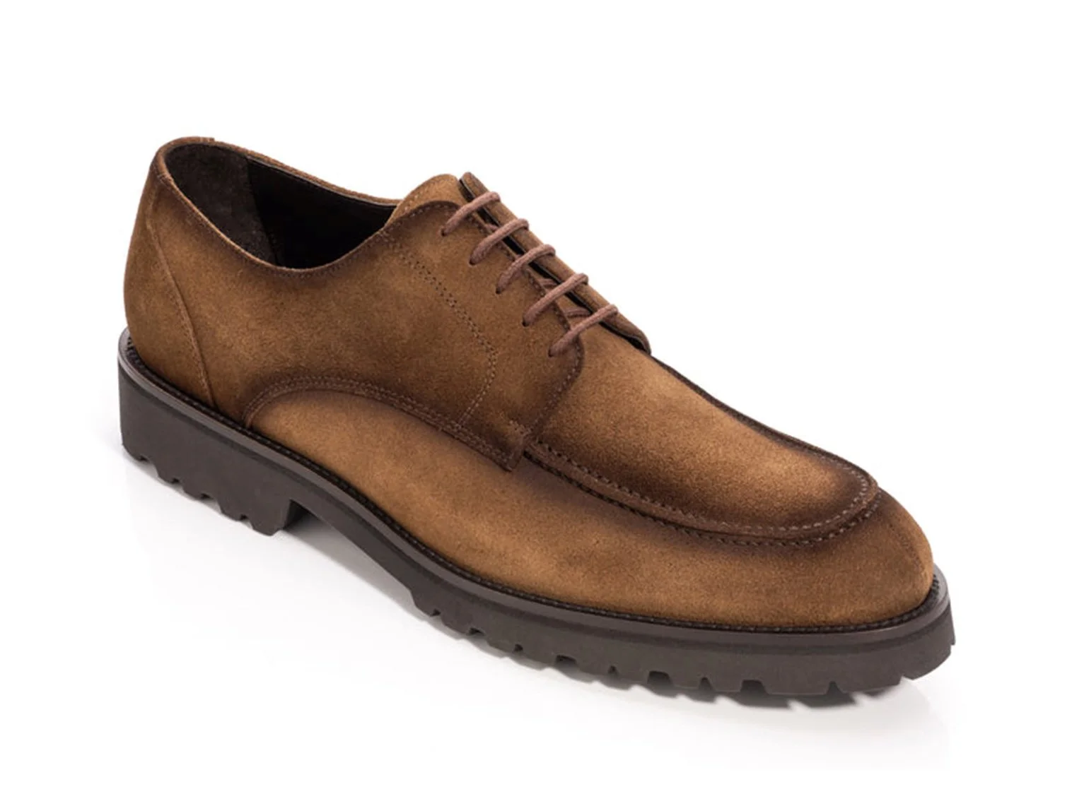 Dario Suede Derby in Chocolate $398