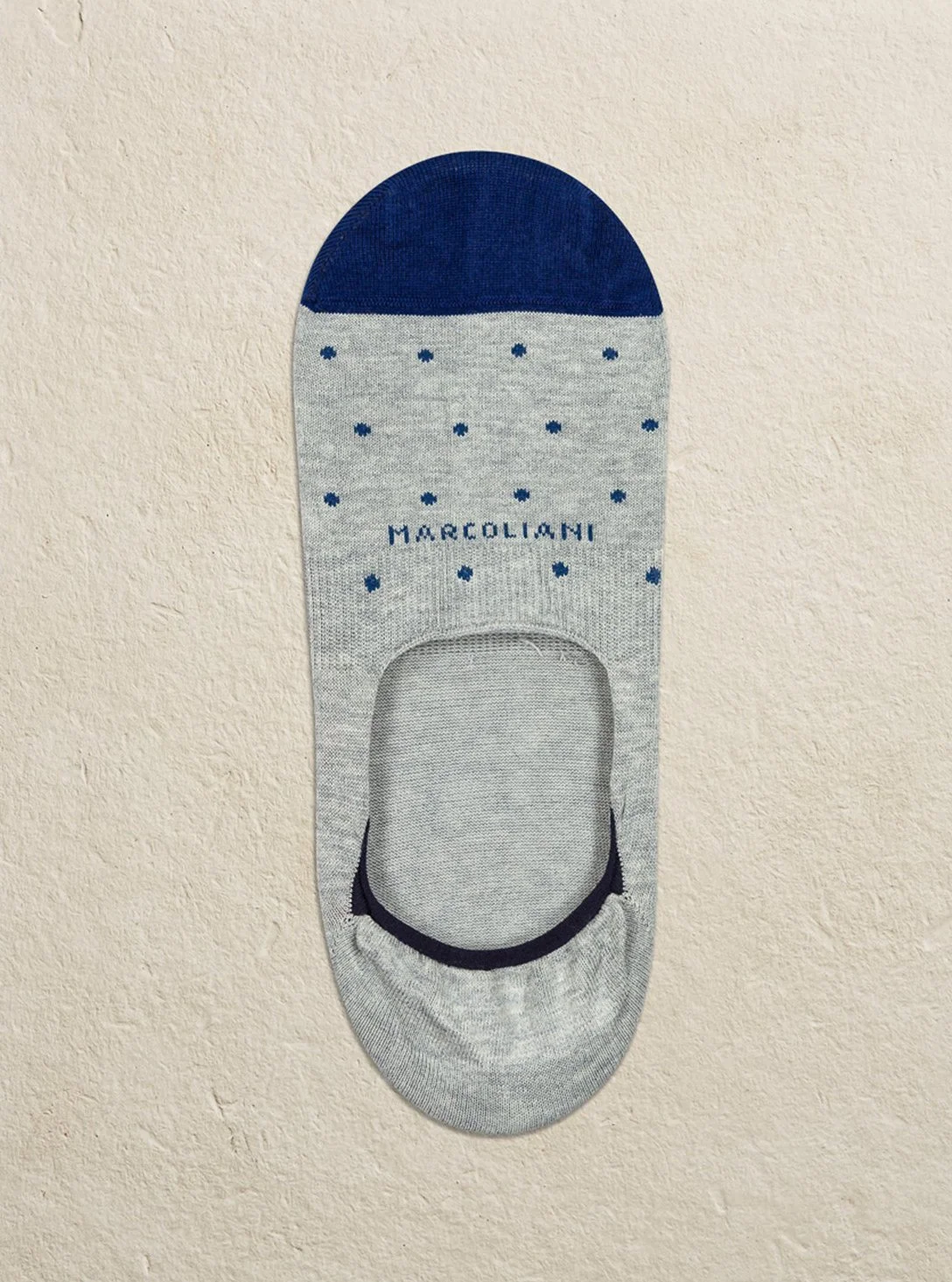 No Show Socks in Silver with Dots $22