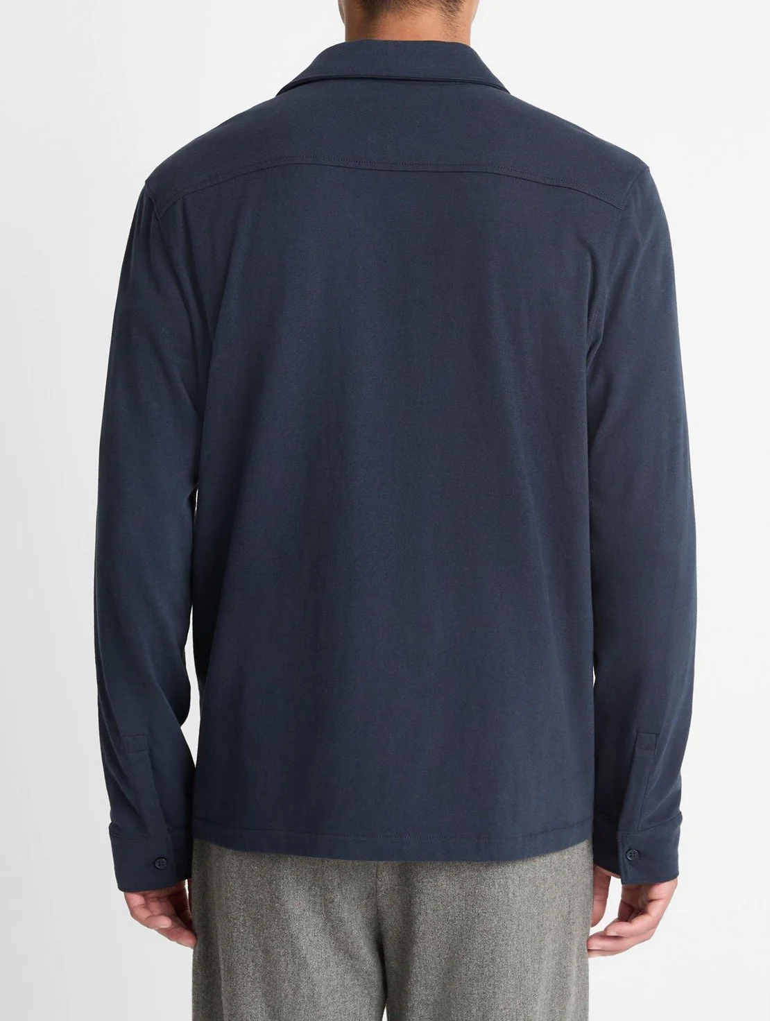 Sueded Jersey LS Shirt in Coastal Blue $198