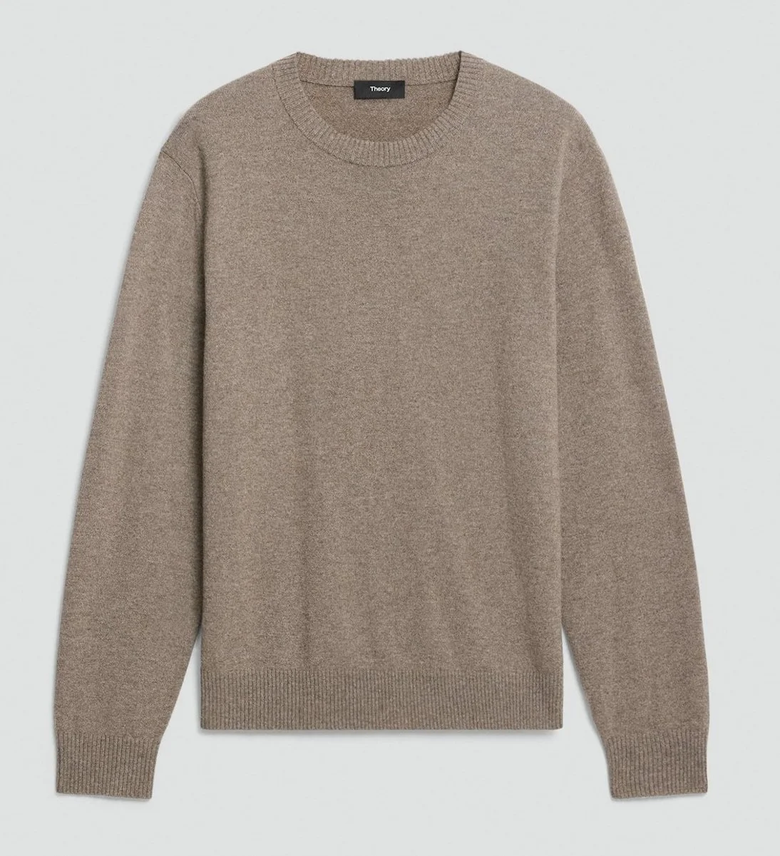 Hilles Cashmere Crewneck Sweater in Dark Feather Melange $345