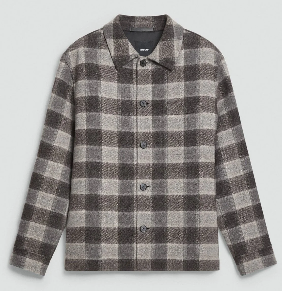 Checked Double-Face Wool/Cashmere Overshirt in Feather Multi $725
