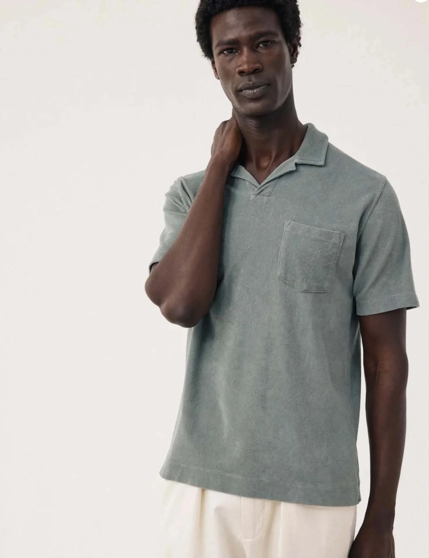 Terry Polo in Military Green $190