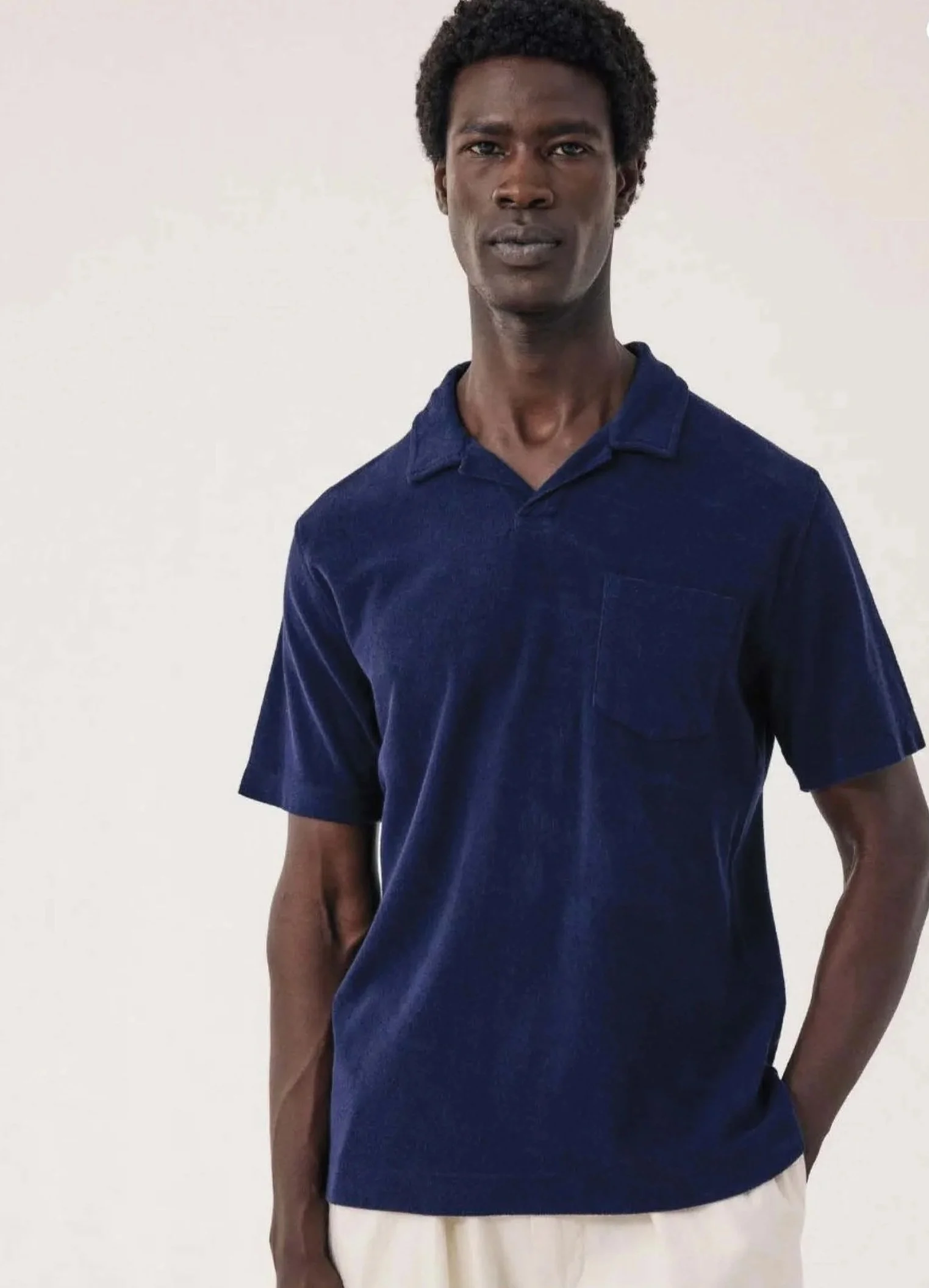 Terry Polo in Navy Blue $190