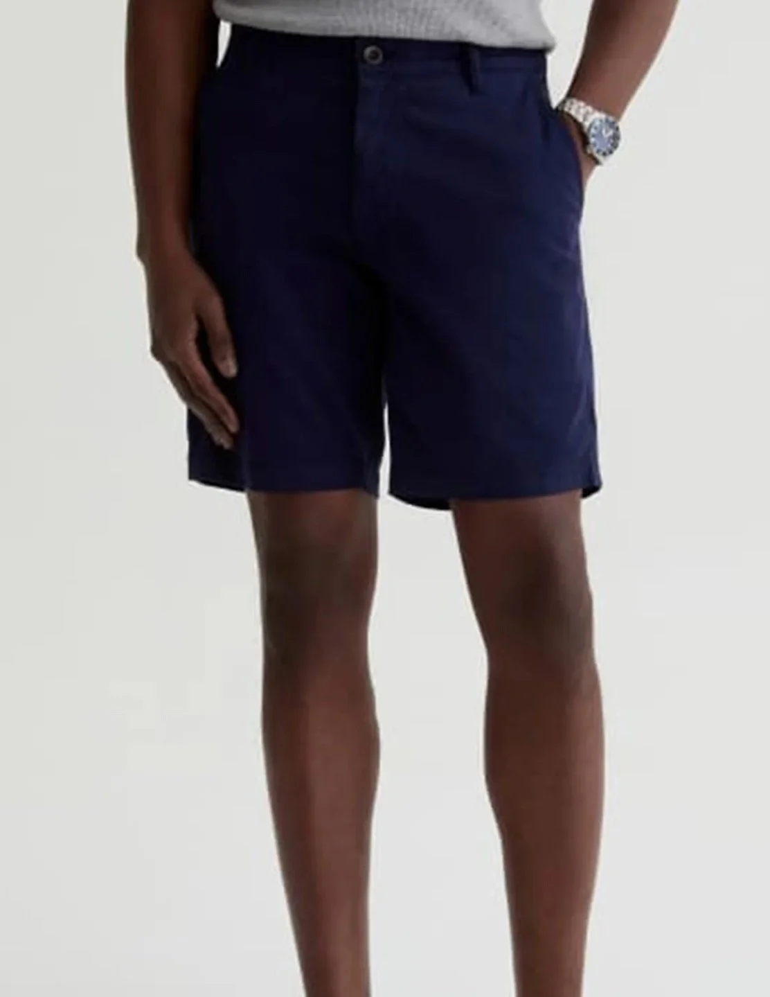 Wanderer Short in Pacific Navy Brighton Sueded Sateen $145