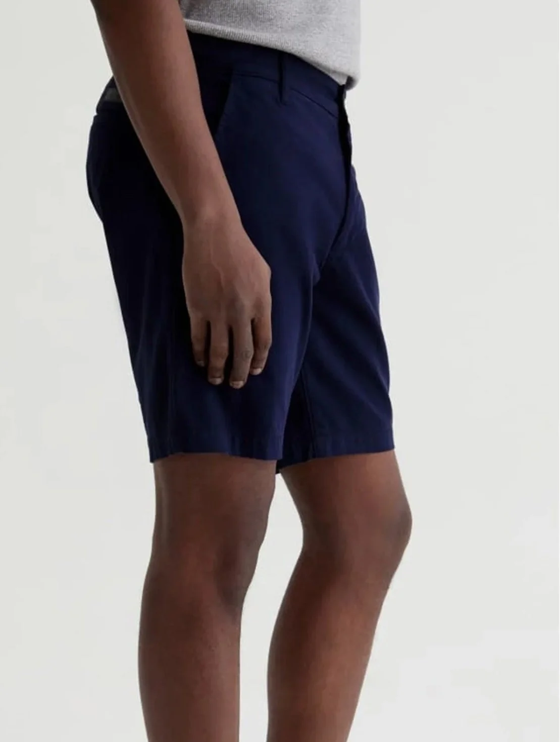 Wanderer Short in Pacific Navy Brighton Sueded Sateen $145