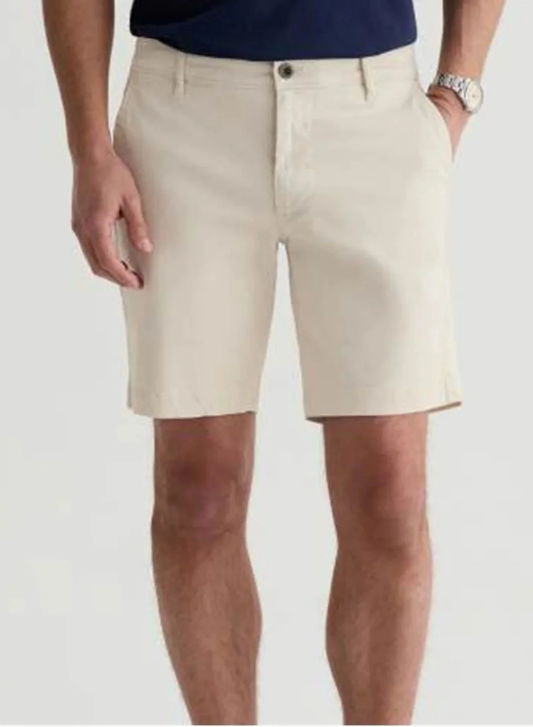 Wanderer Short in Pumice Brighton Sueded Sateen $145
