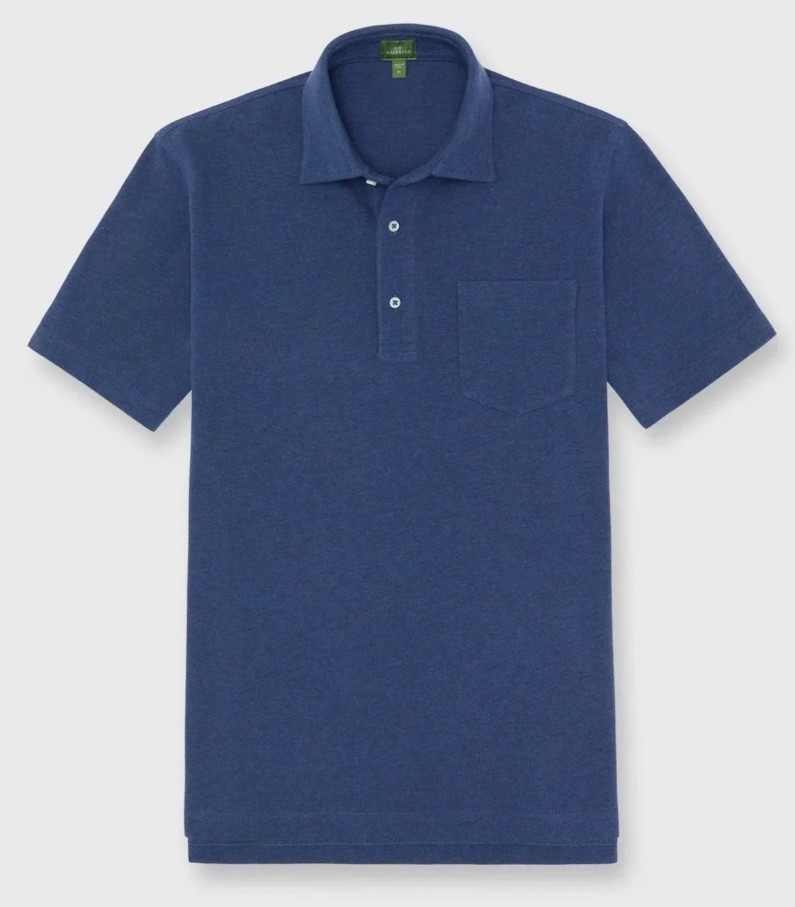 Oxford Pima Pique Polo in Heather Ink $125