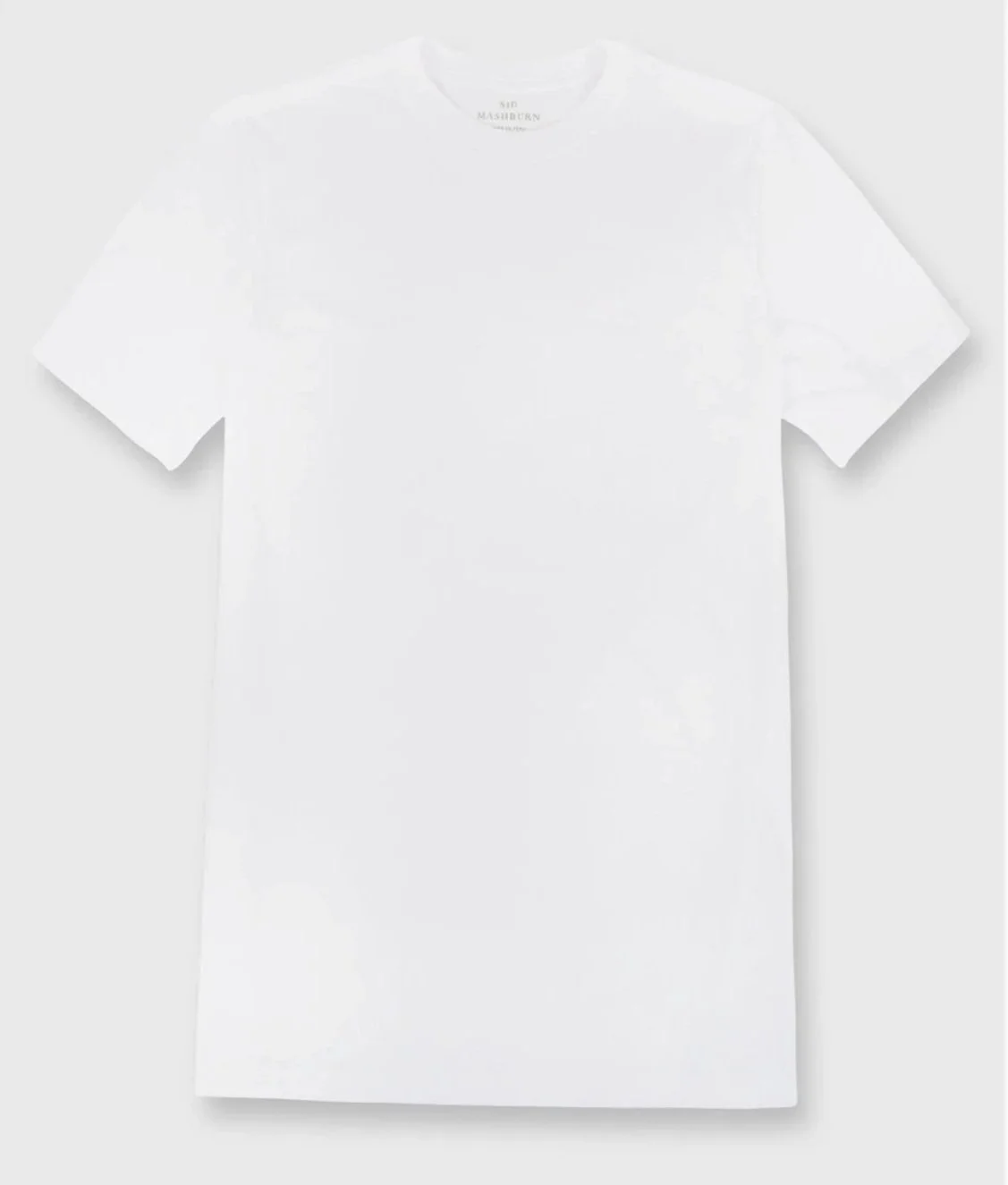 Short-Sleeved Pima Cotton Tee in White $75