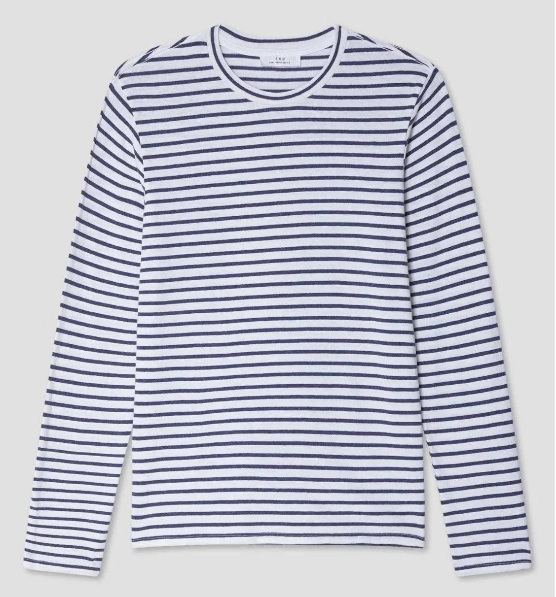 LS Organic Hemp Stripe Crew Tee $90