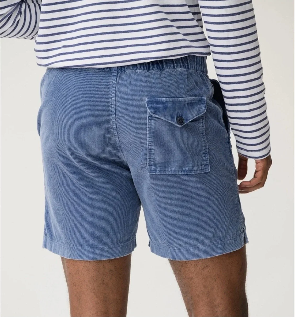 Cord Easy Pull-On Short in Union Blue $130