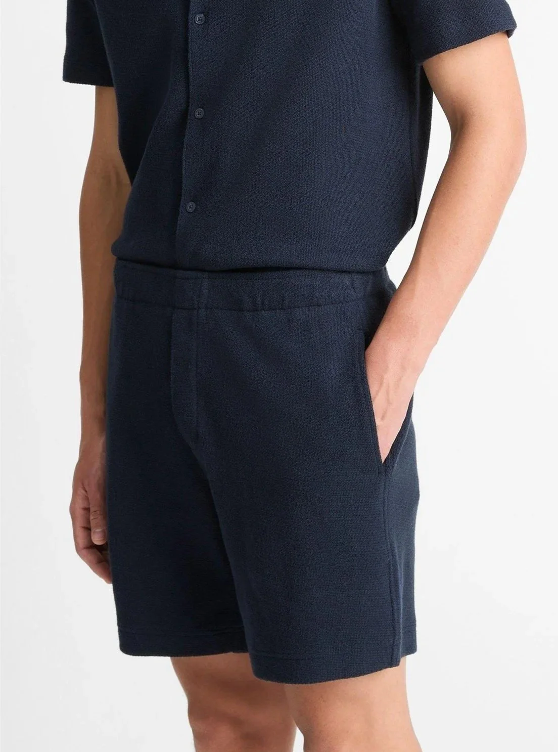 Cotton Bouclé Pull-On Short in Coastal Blue $168