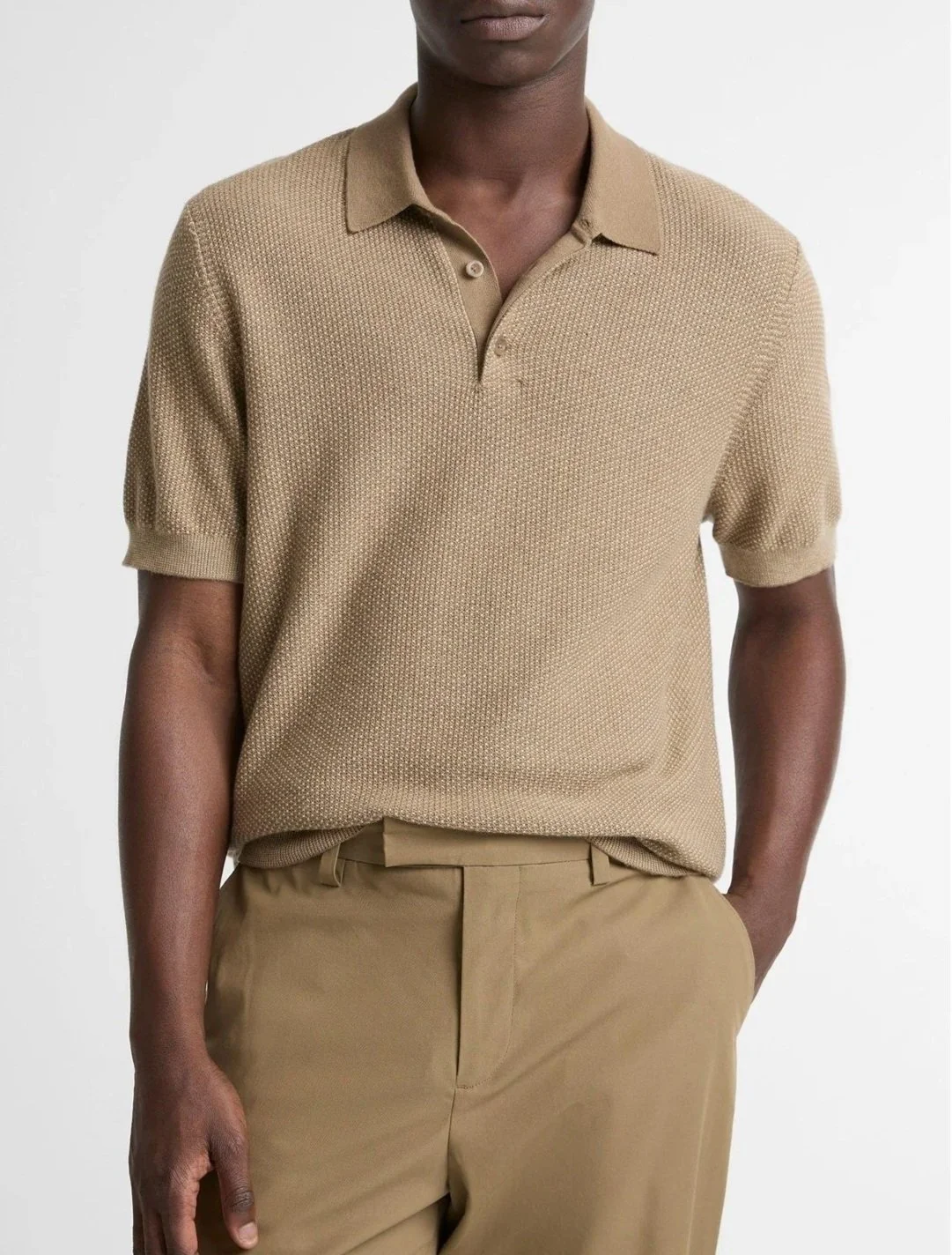 Geo-Jacquard Wool-Blend Blend Polo Sweater in Teton $298