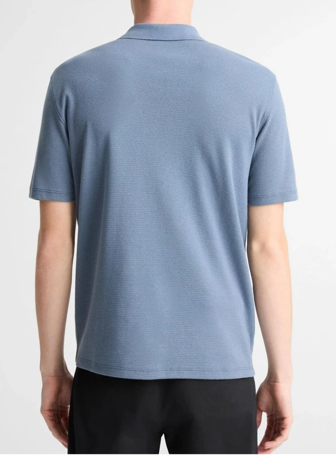 Cotton-Blend Johnny-Collar Pocket Polo in Union Blue $148