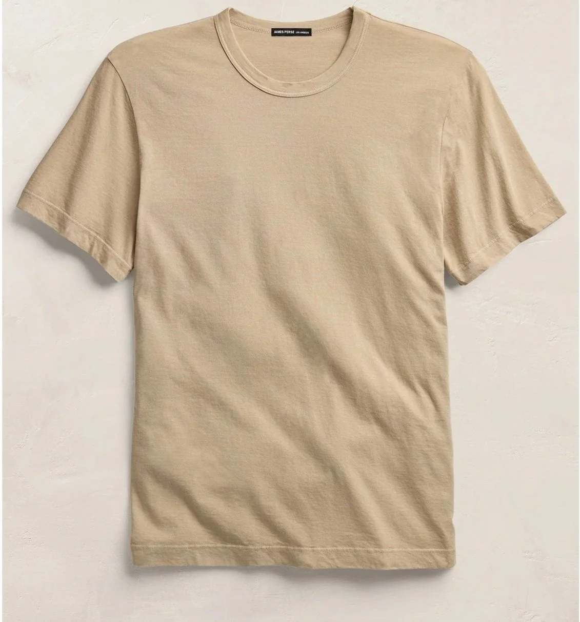 Short Sleeve Crew Neck in Light Khaki $80