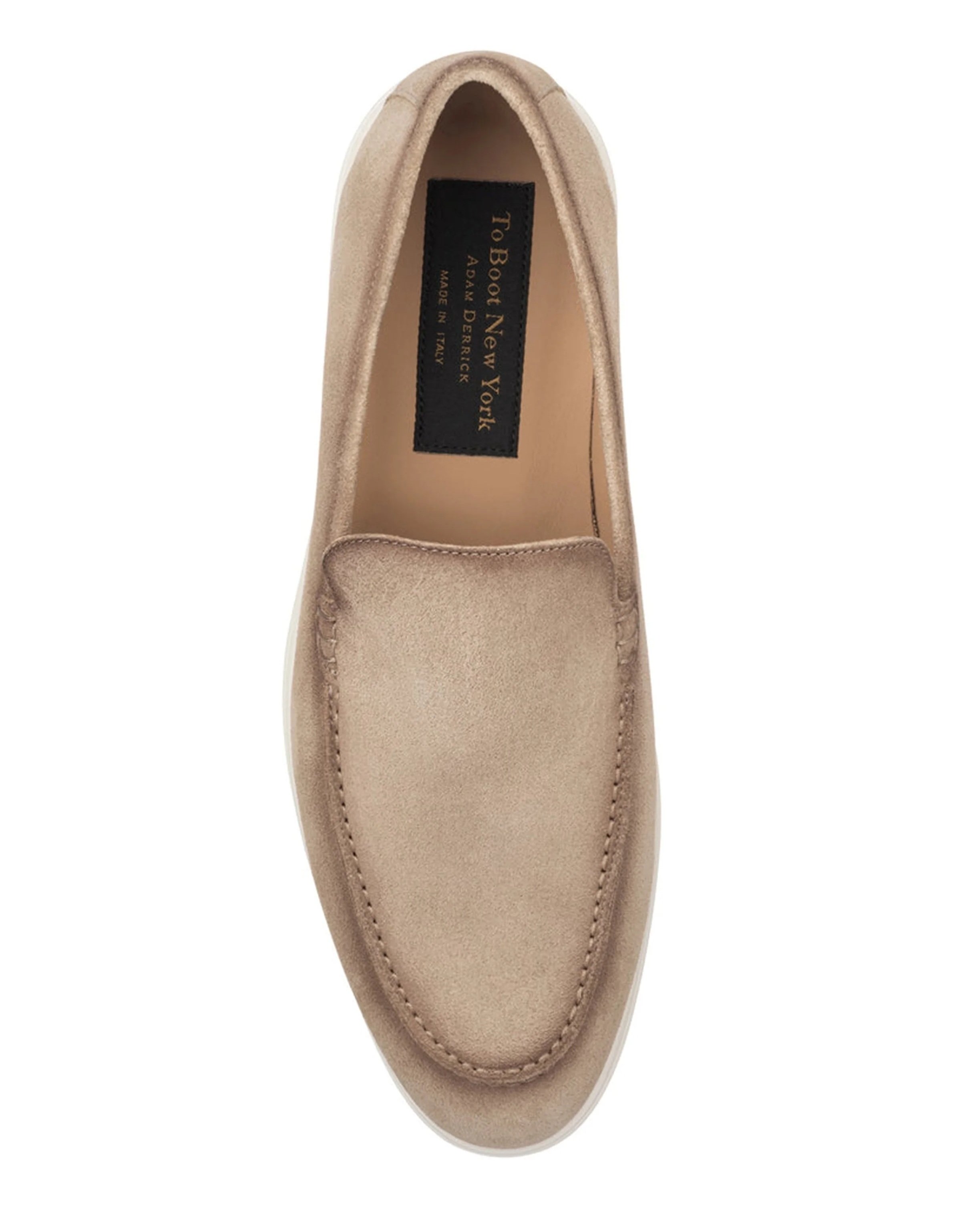 Montage Suede Slip-On Loafer in Taupe $398