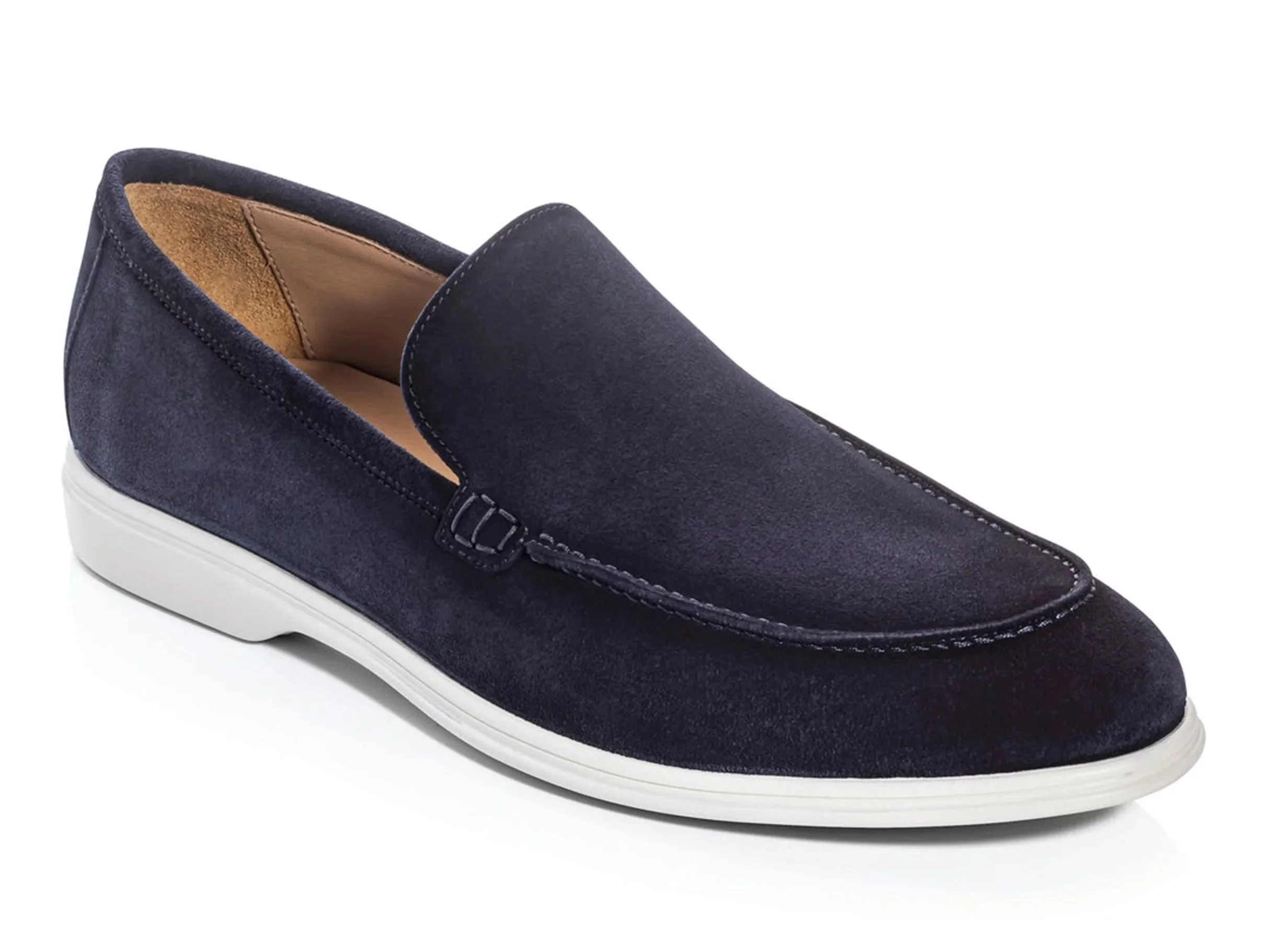 Montage Suede Slip-On Loafer in Navy $398
