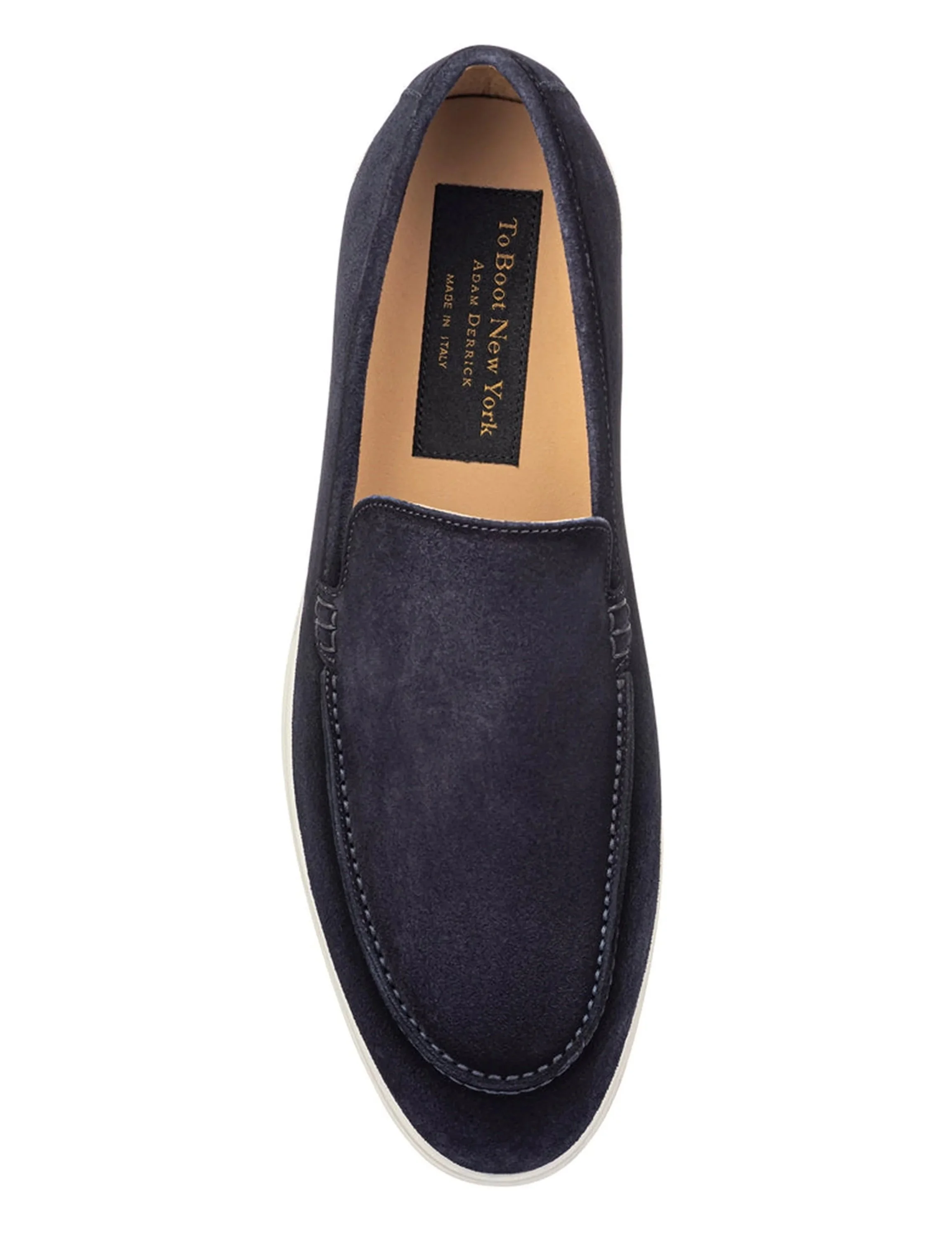 Montage Suede Slip-On Loafer in Navy $398