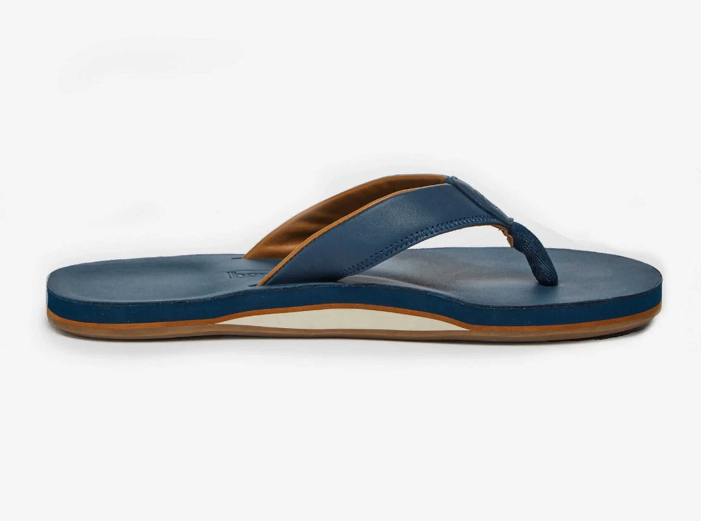 Clipper Waterproof Leather Flip Flops in Lagoon Blue $125