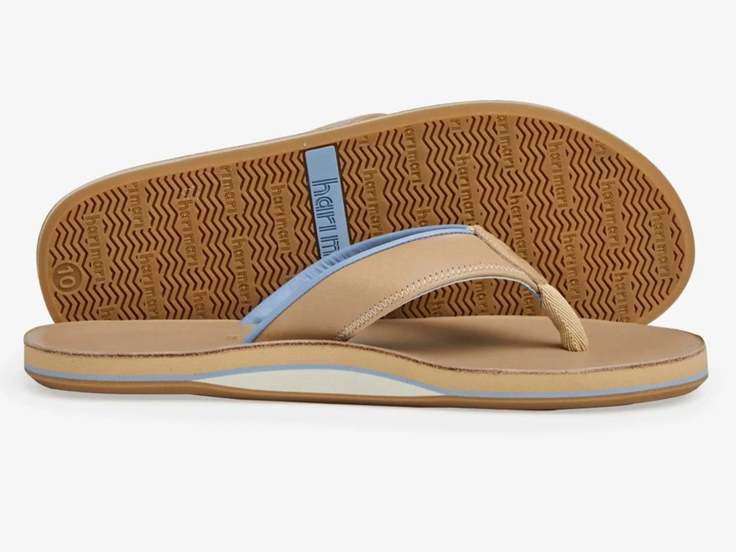 Clipper Waterproof Leather Flip Flops in Sand $125