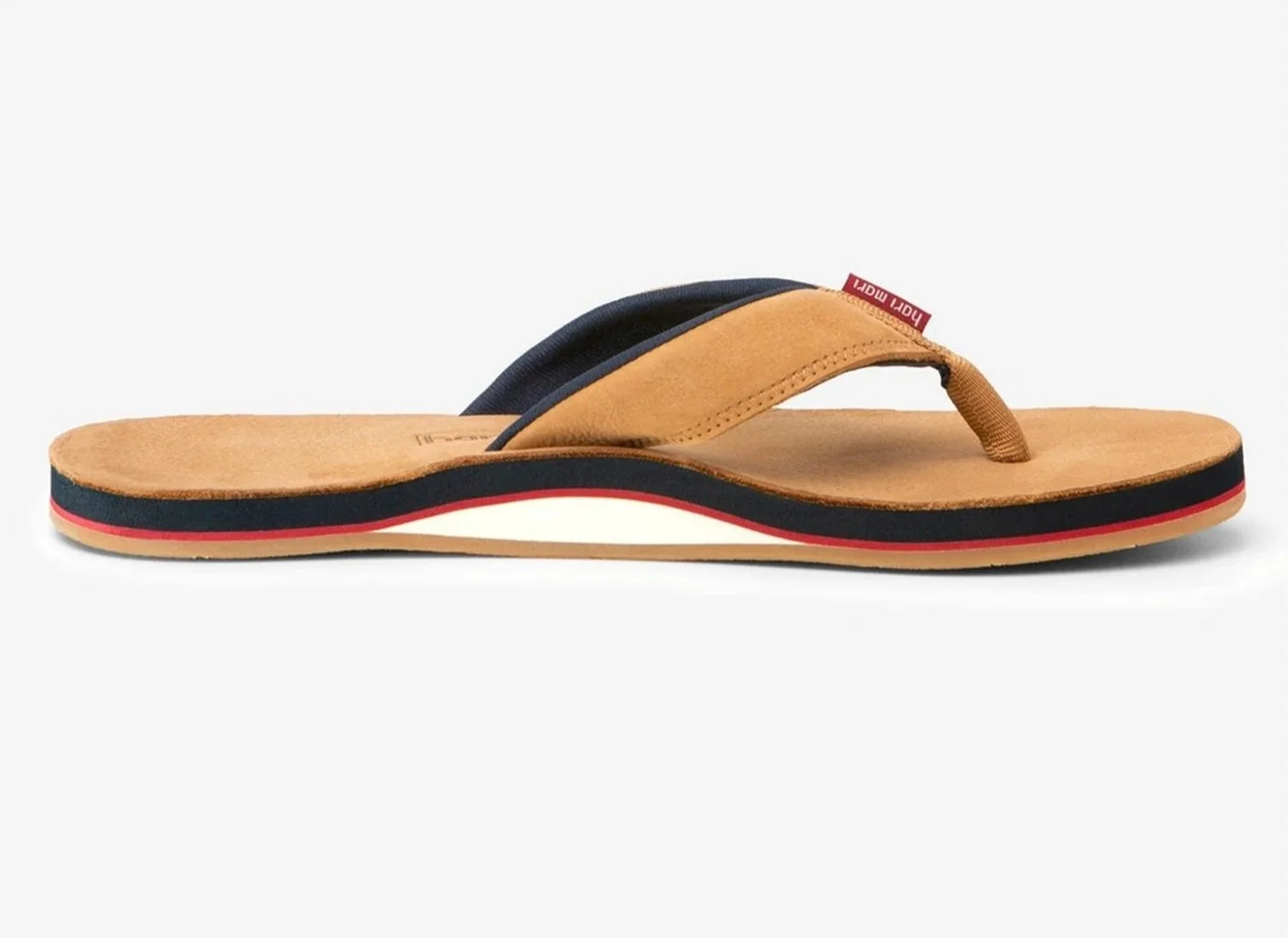 Pier Pebbled Nubuck Flip Flops in Tan $90