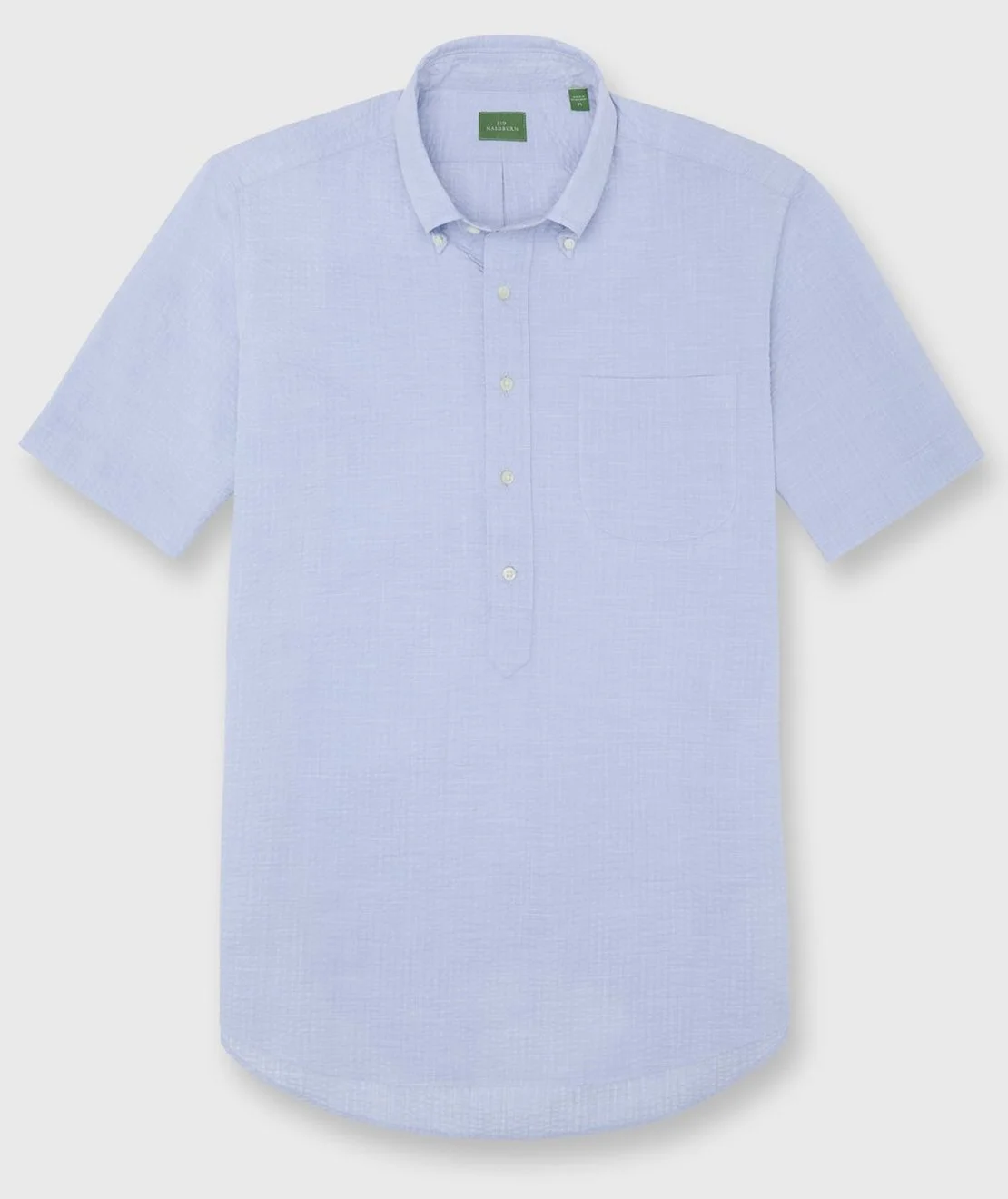 Button Down Popover Seersucker in Blue $195