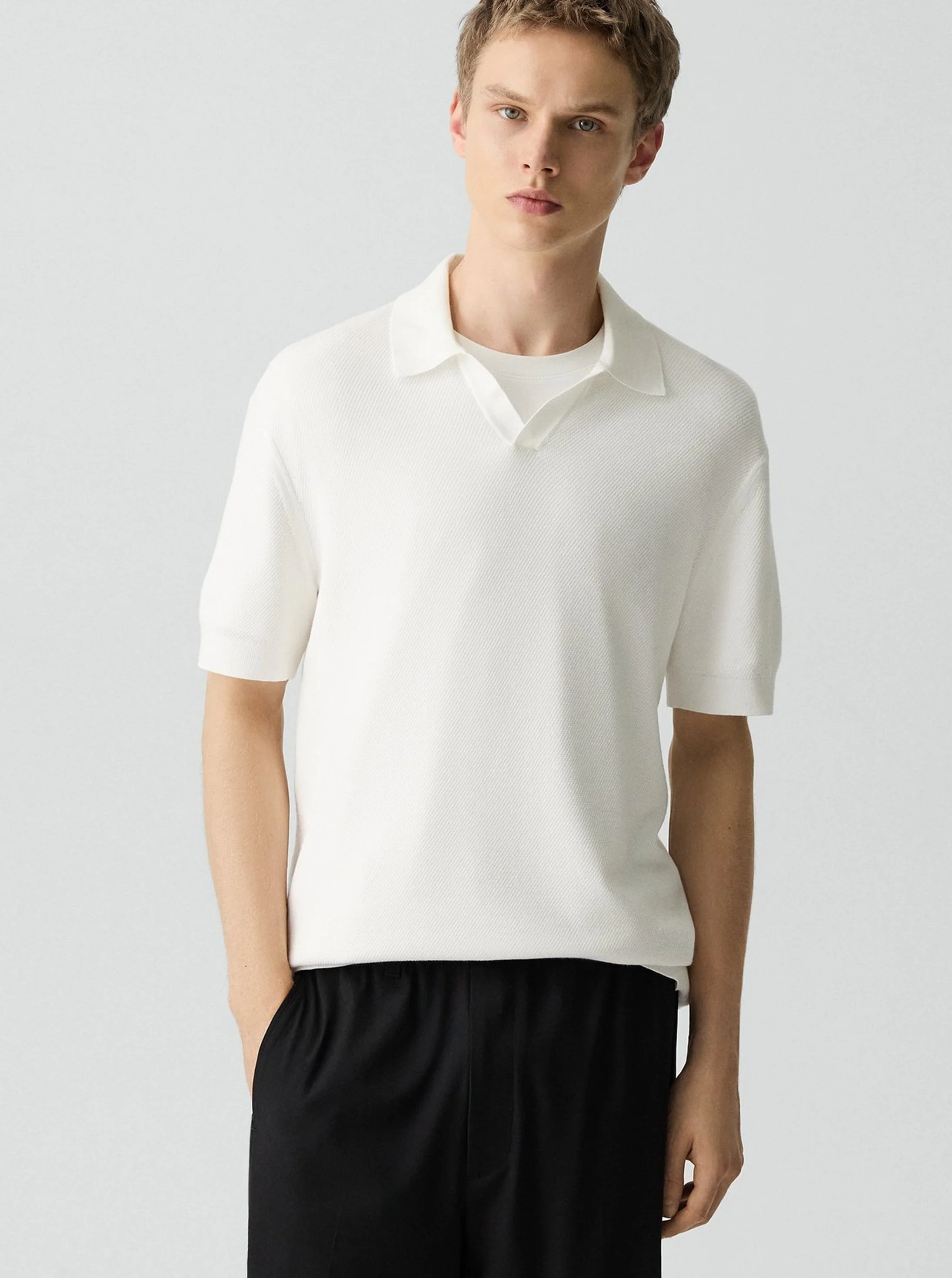 Brenan Light Bilen Polo in White $185