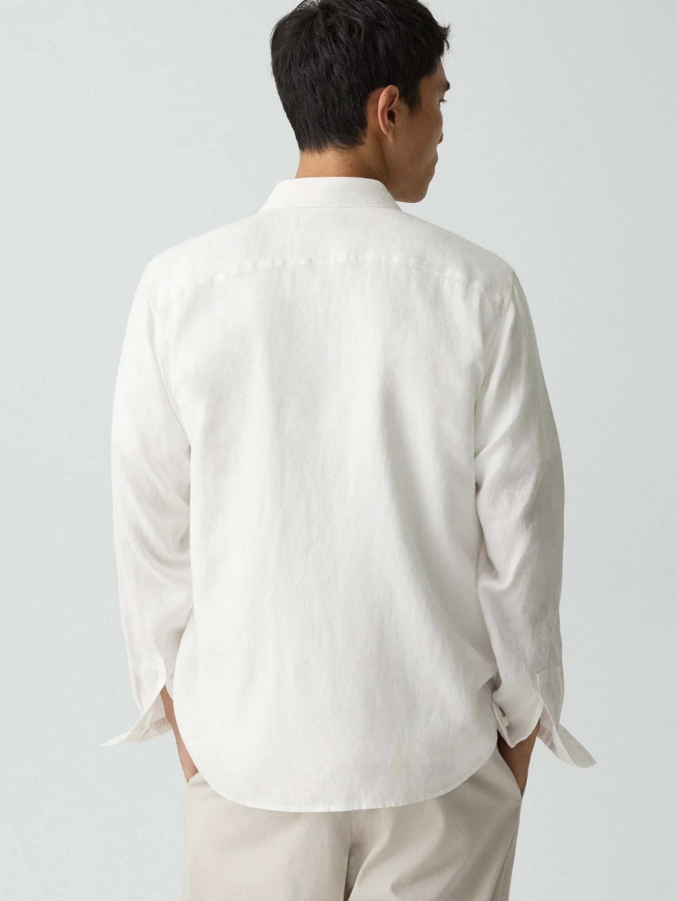Irving Relaxed Linen Shirt in White $225