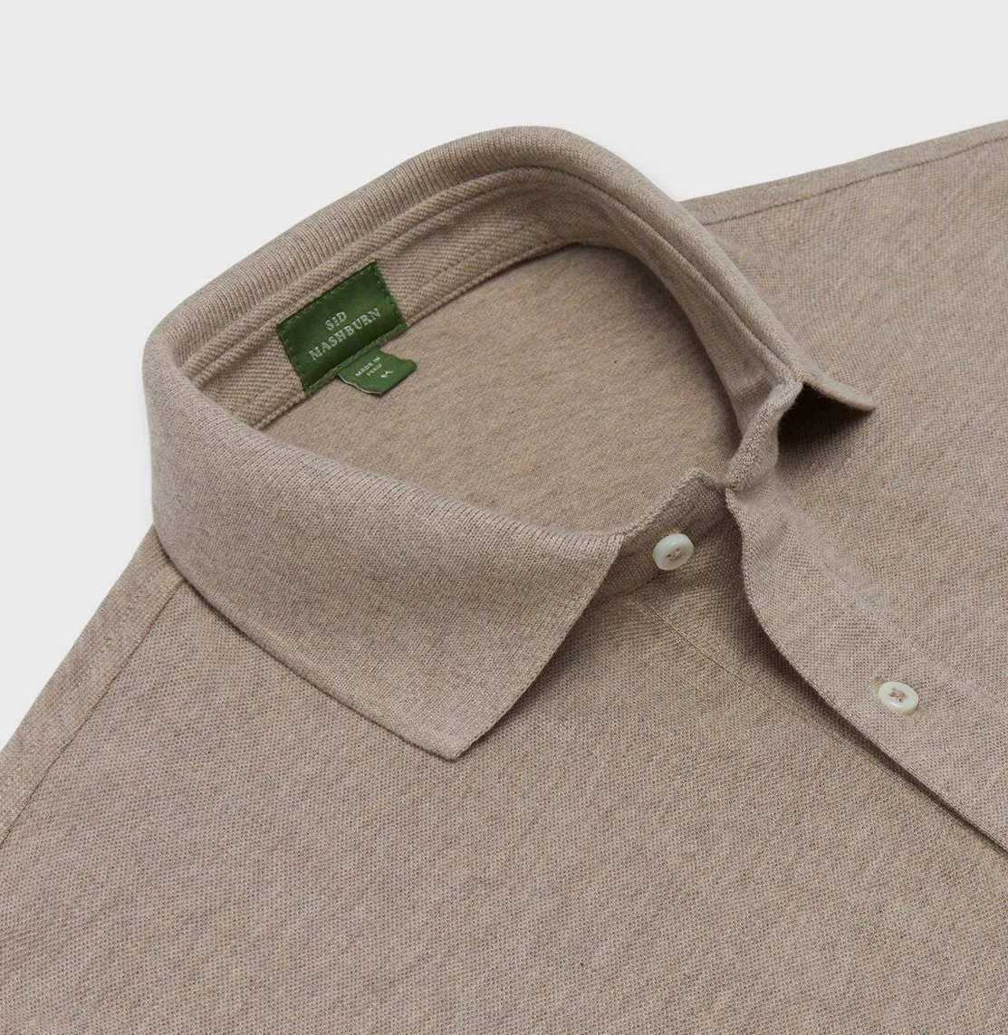 Oxford Pima Pique Polo in Heather Flax $125