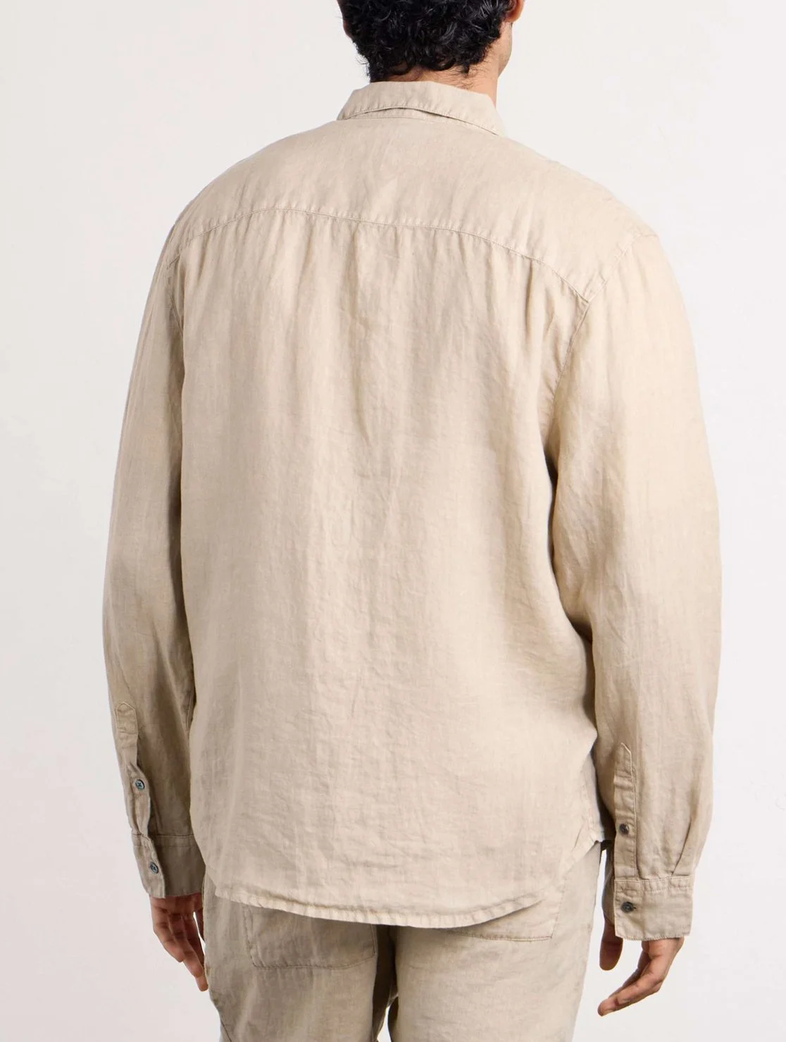 Classic Lightweight Linen shirt in Light Khaki $250
