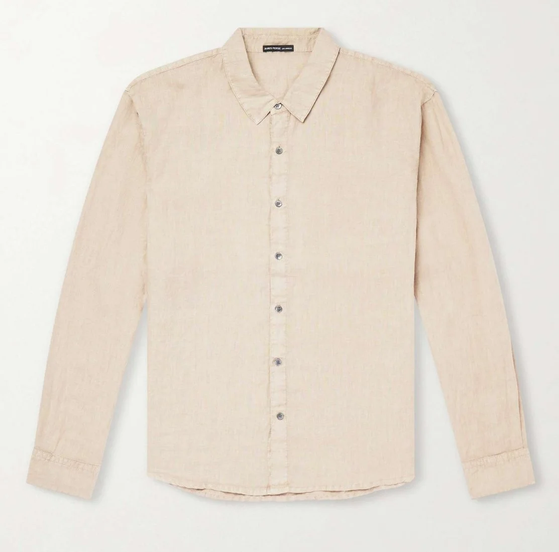 Classic Lightweight Linen shirt in Light Khaki $250