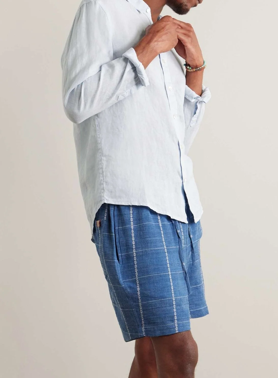 Classic Lightweight Linen shirt in Memory Blue $250