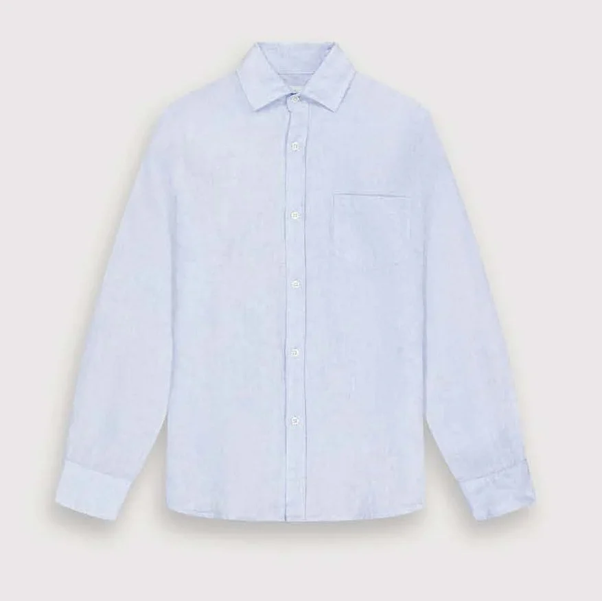 Paul Linen Shirt in Sky Blue $225