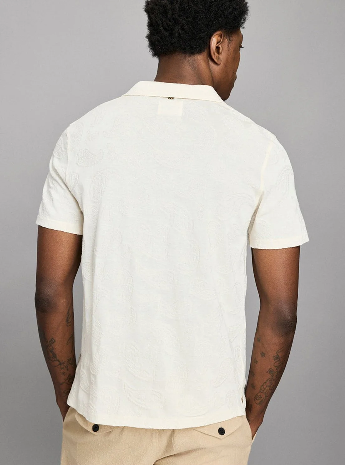 SS Numajiri Beach Shirt in Tinted White $328