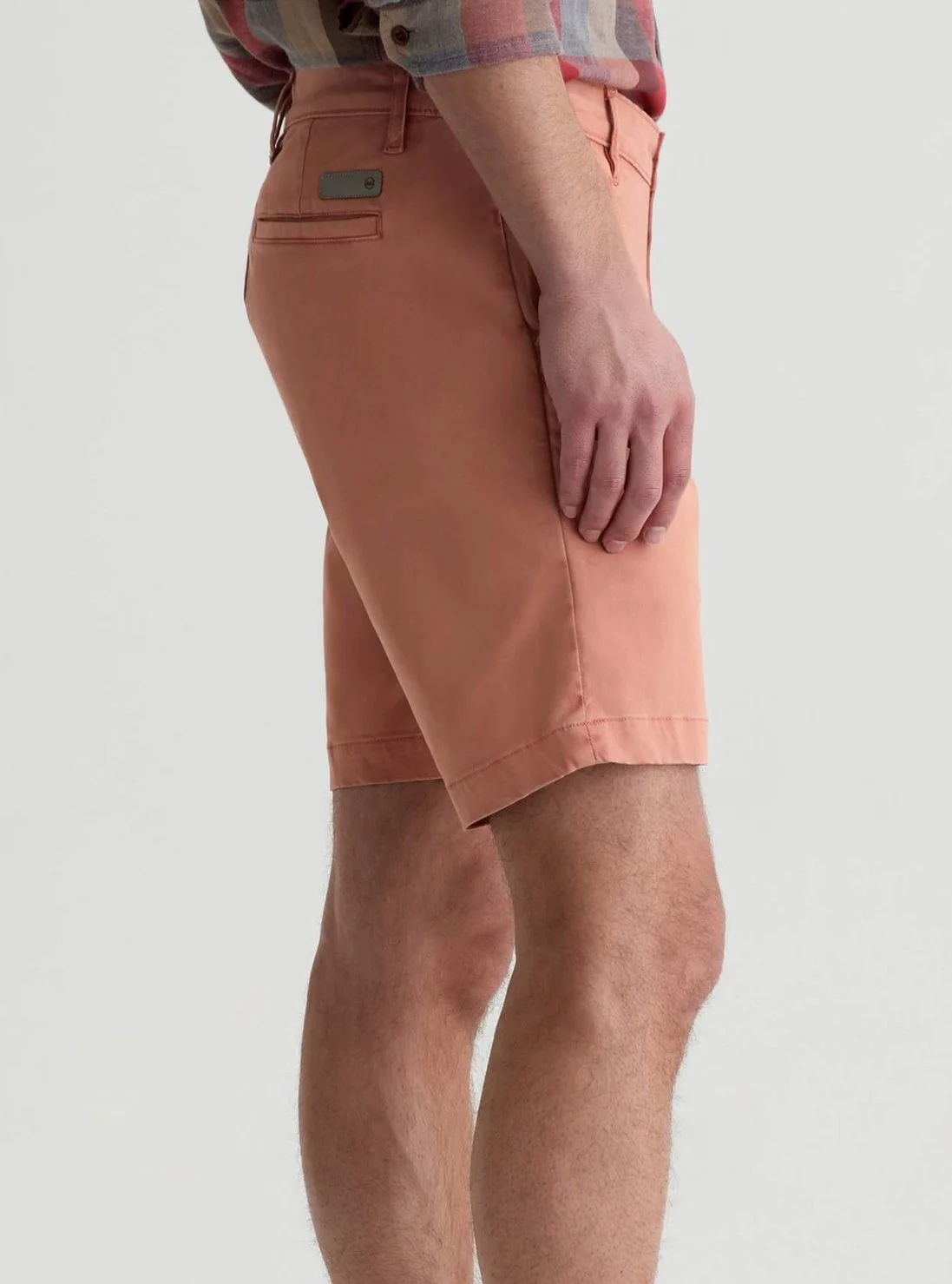 Wanderer Short in Faded Salmon Brighton Sueded Sateen $145