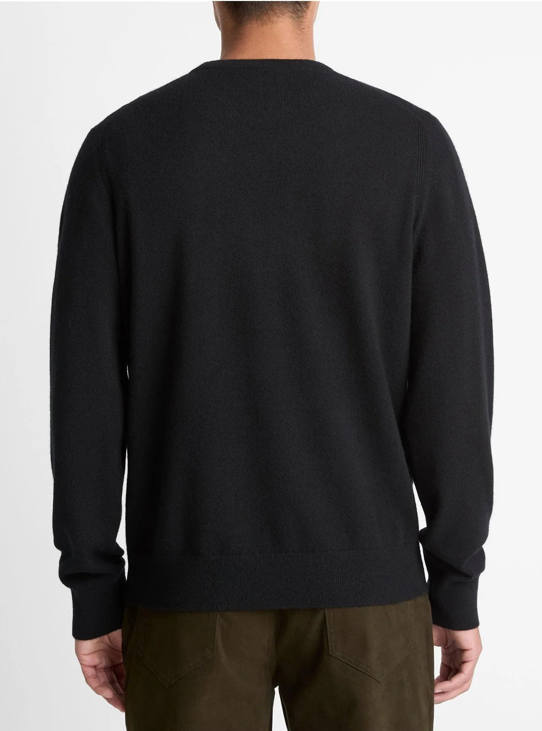 Cashmere Crew Neck Sweater in Black $398