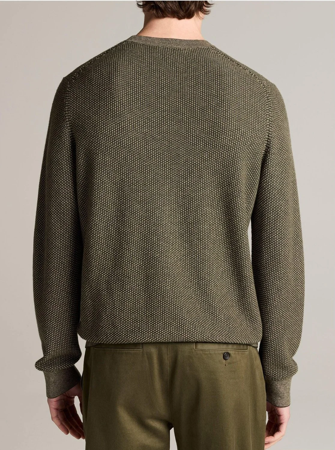 Geo Jacquard Wool-Blend Sweater in Midnight Garden Green $298