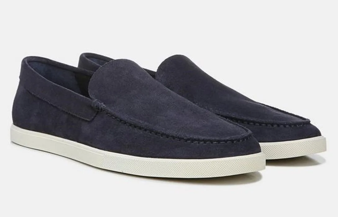 Sonoma Suede Loafer in Coastal Blue $225