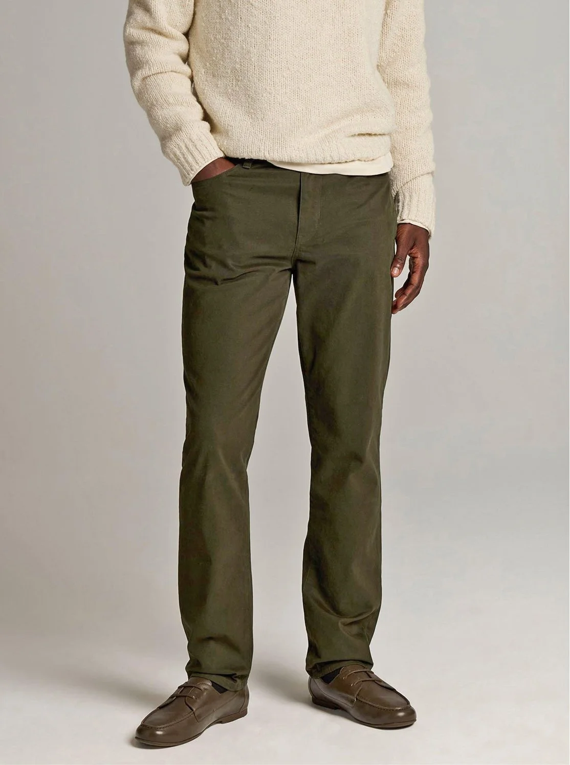 Dylan 5 Pocket Stretch-Cotton Pant in Midnight Garden Green $198