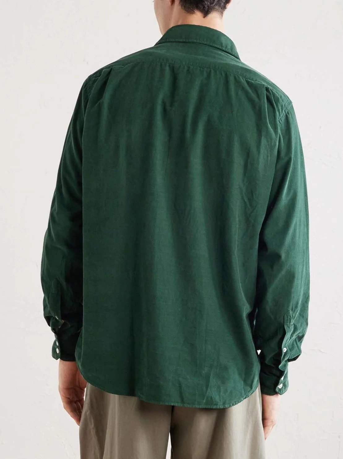 Paul Pat Baby Cord Shirt in Irish Green $230