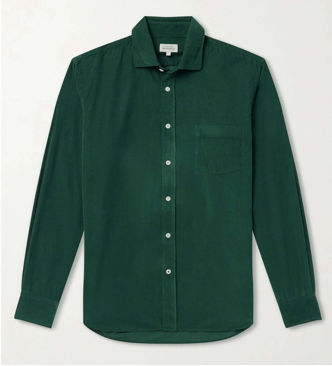 Paul Pat Baby Cord Shirt in Irish Green $230
