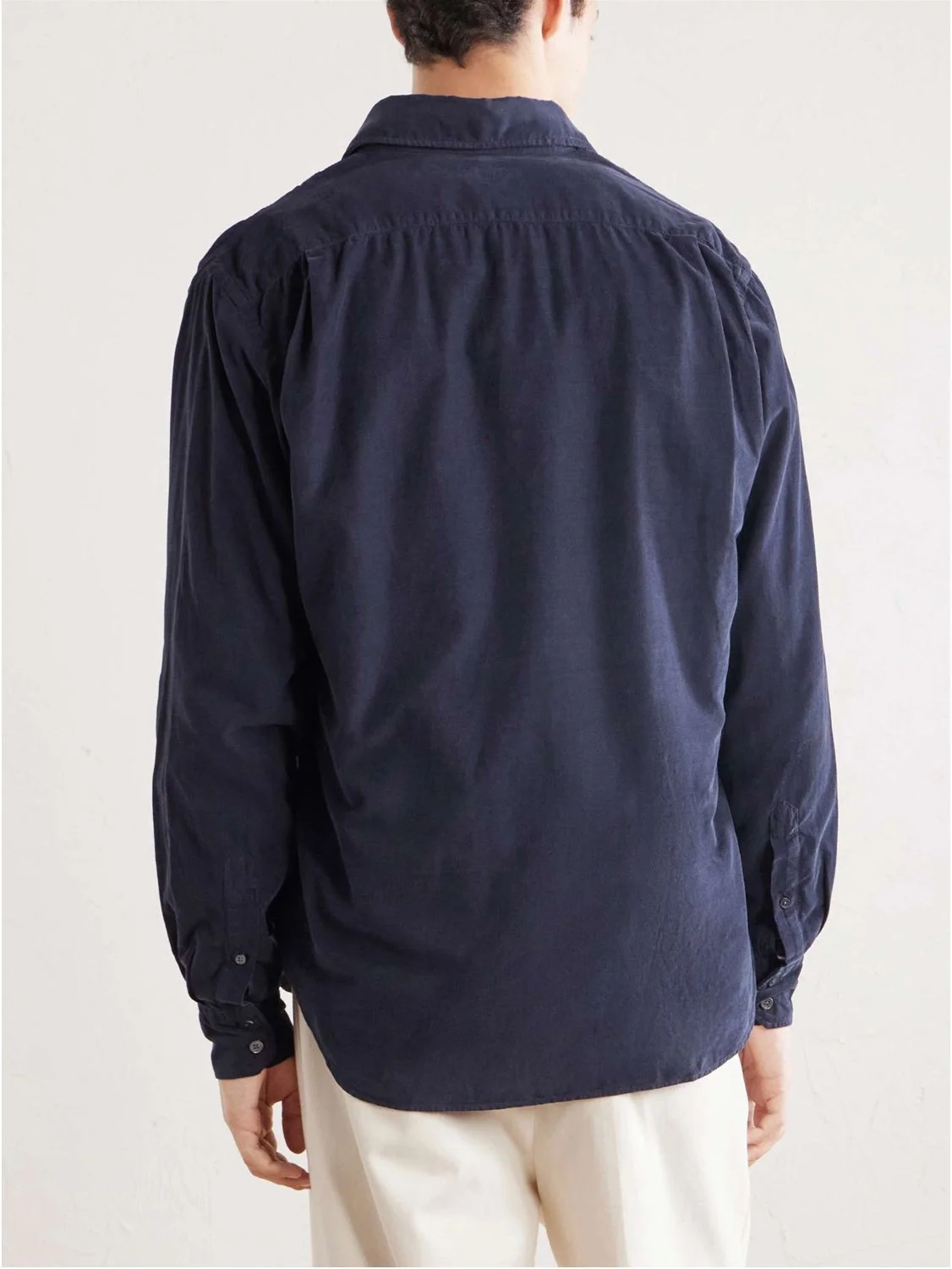 Paul Pat Baby Cord Shirt in Marine Blue $230