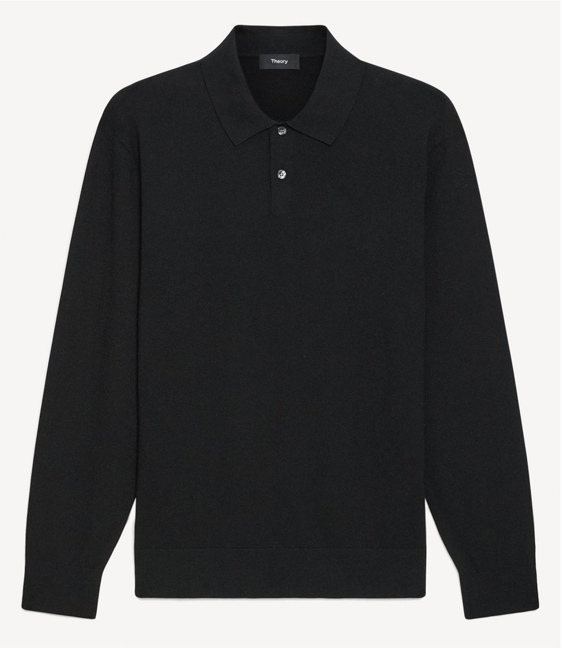 Goris Long-Sleeve Polo Shirt in Light Bilen in Black $225