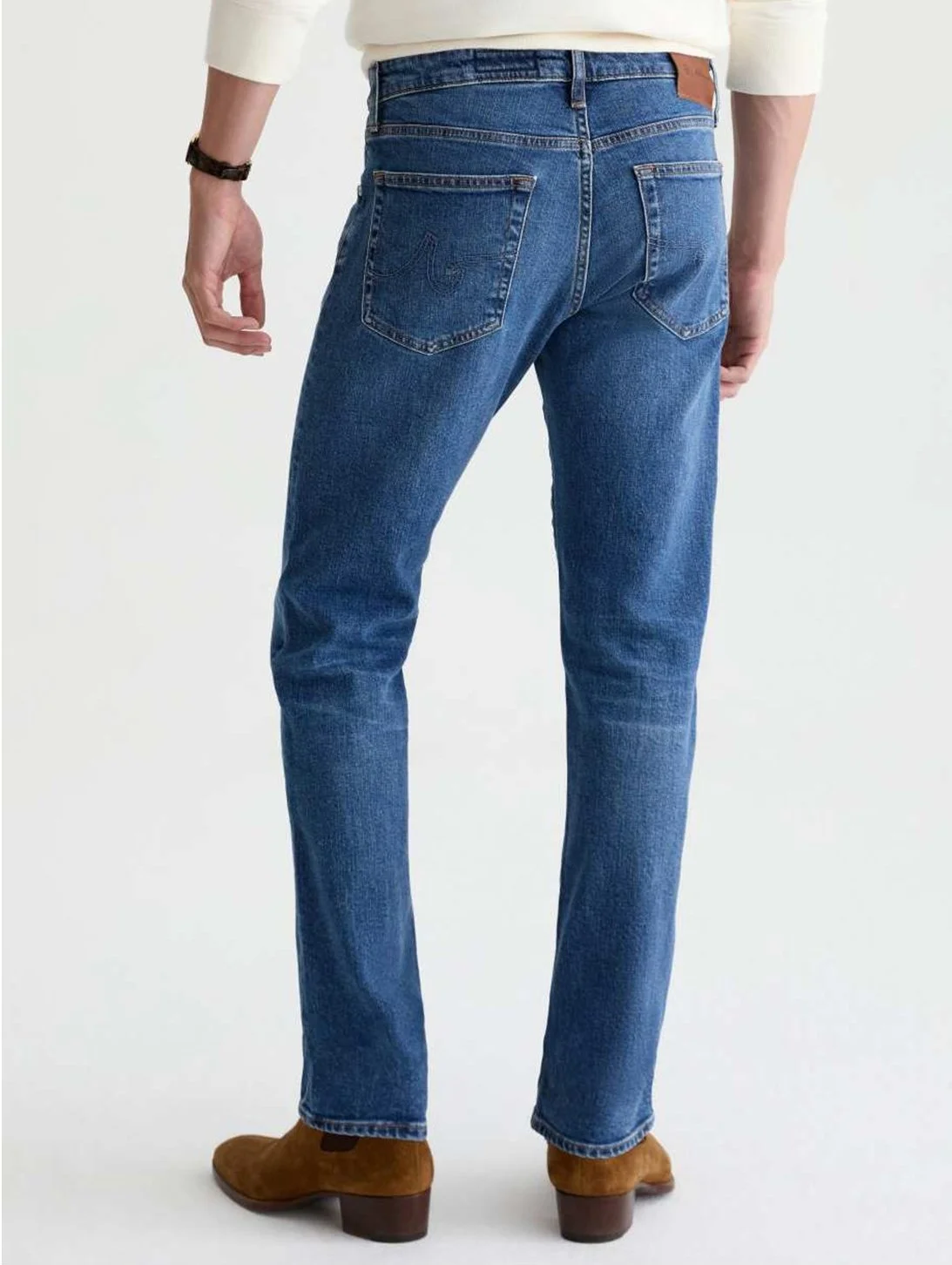 Tellis Jean in Stretch AG-ed Denim in the 12 Years Rollins Wash $245