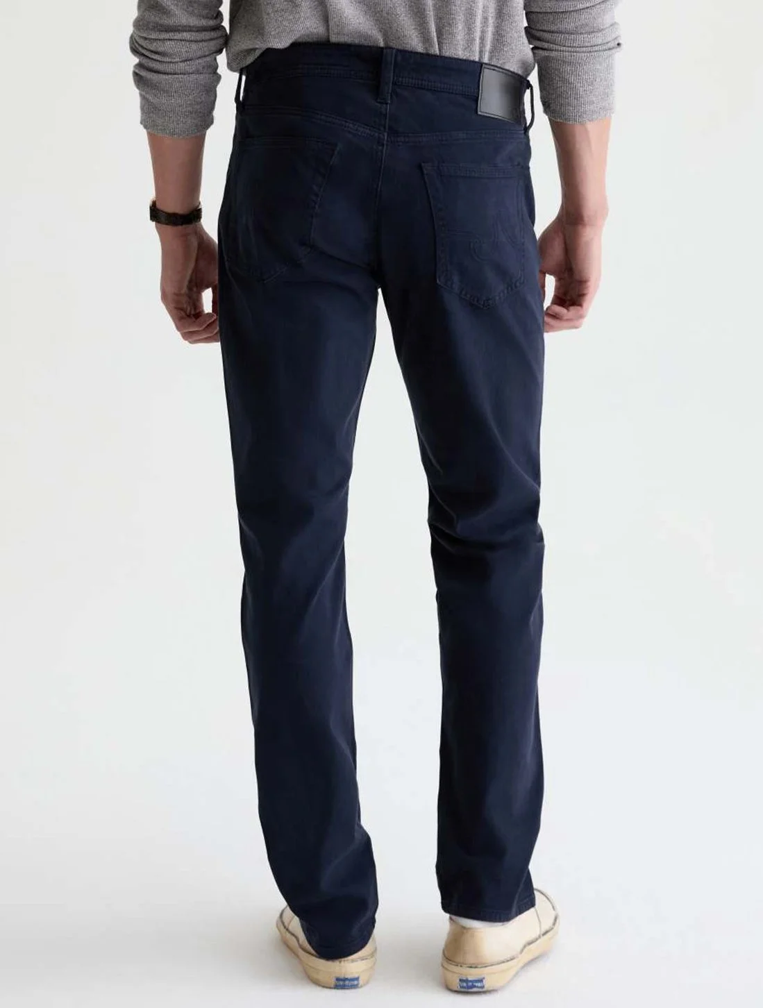 Tellis Pant in Italian Sueded Stretch Sateen in the Cobalt Club Wash $210